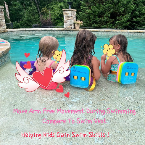 Kids Swim Float Back Belt: Pool Bubble Water Trainer Training Device for Ages 3-12