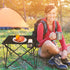Small Folding Camping Table with 2 Cup Holders & Carry Bag, Rollup Beach Table for Outdoor Cooking, Picnic, and Party