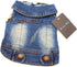 MISSPET Cute Soft Blue Jeans Denim Coat Jacket for Small Medium Dog Puppy Apparel Hoodies Clothes