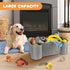 Large Dog Toy Basket, Bone Shape Dog Toy Box, Foldable Fabric Basket for Pet Toys, 2 Pack