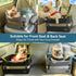 PETSFIT Dog Car Seats for Small Dogs Patented Safety Buckles Safety Tether Foldable Travel Dog Booster Car Seat Reduces