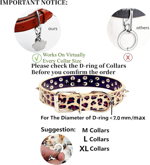Stainless Steel Dog Tag Quick Clips for Medium and Large Dog Collars