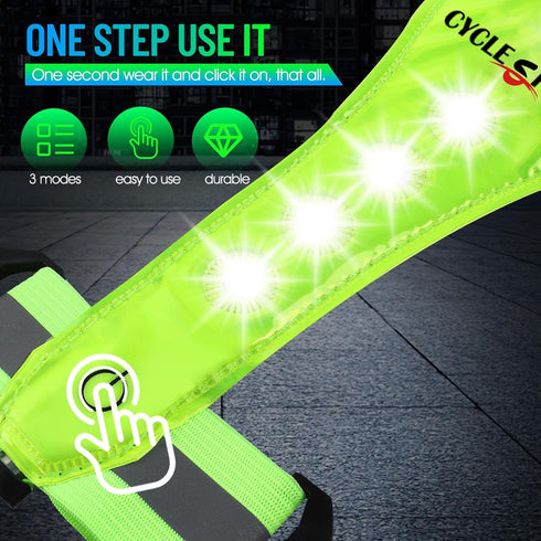 LED Reflective Vest for Running, High Visibility Light Up Vest, USB Rechargeable Adjustable Running Lights for Men