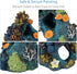 Uniclife Resin Coral Rock Mountain Cave, Fish Tank Decor Ornaments, Fish House for Betta Rest and Play