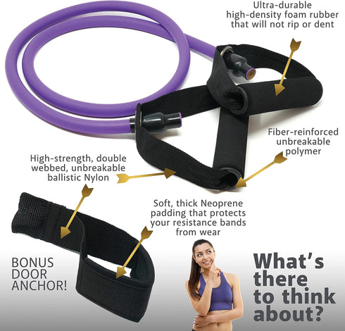 Resistance Bands Set for Men, Women, Exercise & Workout. Fitness Bands for Leg & Bicep Work. Workout Bands for Working Out. Stretch Bands for Physical Therapy. Strength Bands. Elastic Weight Training. by Tribe