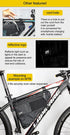 GORIX Expandable 3.5L Bike Triangle Frame Bag, Waterproof Cycling Top Tube Bag