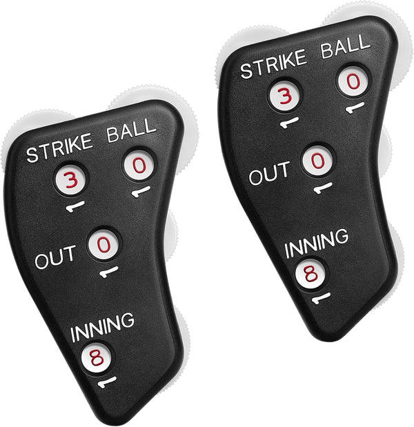 Watayo 4 Wheel Baseball Umpire Clicker, Black Indicator Gear for Scorekeeper Recording