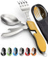 Orblue 4-in-1 Camping Utensils 2-Pack, Portable Stainless Steel Spoon, Fork, Knife & Bottle Opener Set
