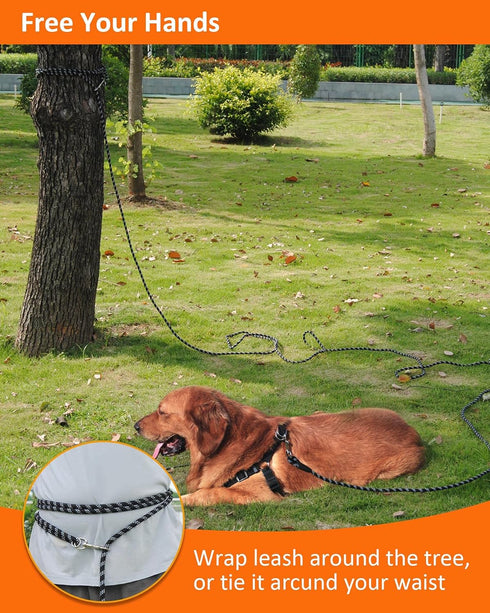 Long Dog Leash for Training 16FT/30FT/50FT/100FT, Reflective Rope Check Cord for Large Medium Small Dogs, Camping