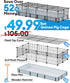2, 20 (56" 24" 12" BUCATSTATE Guinea Pig Cages for Panels Guinea Pigs Playpen with Waterproof Mat, Metal Rabbit Cage