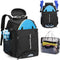 Swim Backpack for Swimmers, Equipment Bag with PVC Transparent Bag for Workout Gear, Black