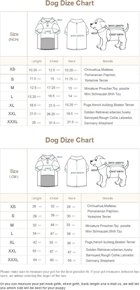 lovelonglong Basic Dog Polo Shirts – Premium Cotton T-Shirts for Large Medium Small Dogs, Red XS, Two-Button Collar