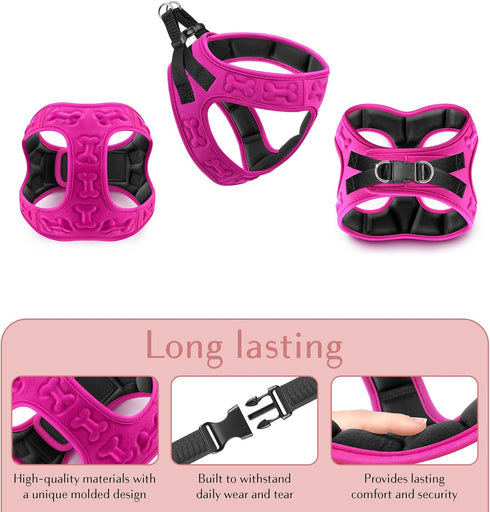 Comfort Fit Dog Harness, Soft Padded No Pull Harness with Adjustable Buckles for Small Medium Large Dogs, Easy Control