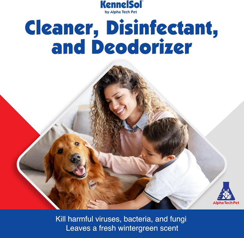 1-Step Kennel Cleaner - EPA Registered Liquid Concentrate Disinfectant and Deodorizer, 1 Pint