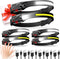 Rechargeable Headlamp 6 PCS - 230° Beam Headlamp for Adults with 6 Modes, Motion Sensor, Lightweight Flashlight for