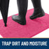 OLANLY Dog Door Mat for Muddy Paws, 30x20, Absorbent Non-Slip Washable Mat, Quick Dry Chenille, Hot Pink