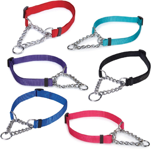 Guardian Gear Adjustable Martingale Choke-Style Dog Collar, Pink, 13-18 Inch