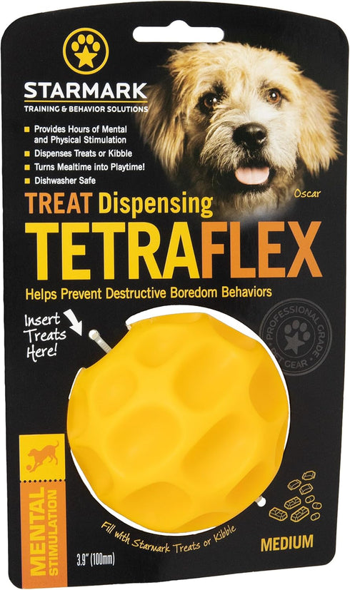 Starmark Treat Dispensing Tetraflex Dog Toy, Medium