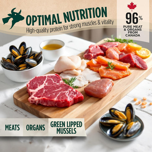 1 lb) ZEAL Canada Air-Dried Beef Recipe for Dogs - High Protein, Natural Superfoods, Nutrient Rich, No Fillers, Grain