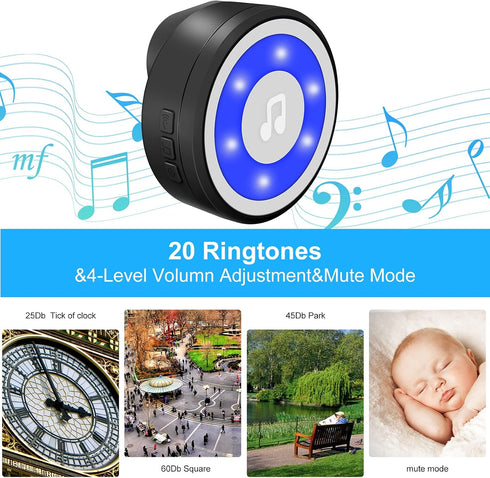 IP65 1000ft 20 4 (2 MYPIN Wireless Dog Doorbell, Dog Bells for Potty Training Waterproof Touch Button Doggie Doorbell