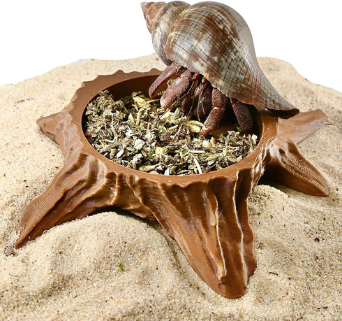 Lucky Critter Hermit Crab Food Dish Tree Stump | Hermit Crab Feeding