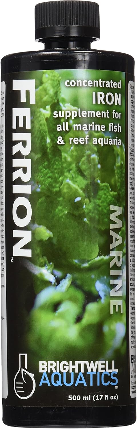 Brightwell Aquatics Ferrion - 500-ml Concentrated Iron Supplement for Marine Fish and Reef Aquariums