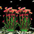 MyLifeUNIT 2 Pack Aquarium Plants, Tall Plastic Fish Tank Decorations, 15.75 Inches (Pink)