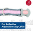 Coastal Pet - Pro - Reflective Adjustable Dog Collar, Bright Pink with Grey, 1" x 14-20"