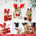 2 Pack Christmas Squeaky Plush Dog Toys for Small Medium Dogs, Durable Stuffed Toys Include Cute Elk
