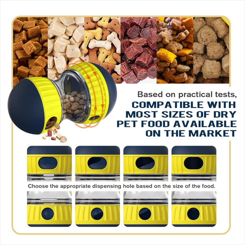 Dog Interactive Toys, Indestructible Puppy Treat Dispenser for Large/Medium/Small Aggressive Chewers
