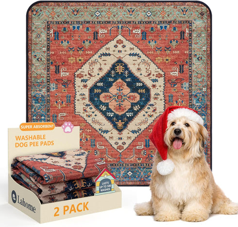 Lahome Super Absorbent Washable Pee Pads for Dogs - Secure Floor Protection
