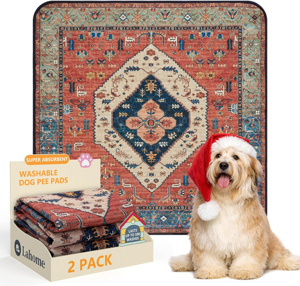 Lahome Super Absorbent Washable Pee Pads for Dogs - Secure Floor Protection