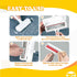 PetnBeyond Pet Hair Remover Roller, Reusable Tool to Remove Fur from Furniture, Car, Carpet, Clothing, and Bedding, Couch - Portable Multi-Surface Dog and Cat Hair Removal Self-Cleaning Base (Red)