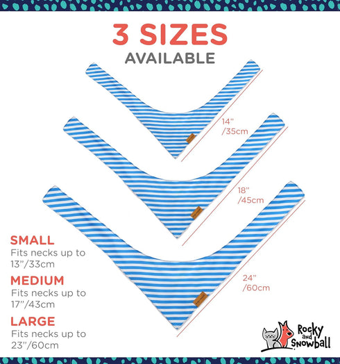 Dog Bandanas, Reversible Scarf for Medium & Large Dogs, Soft & Breathable Pet Bandanas