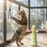 2 Interactive Cat Toy for Indoor Cats, Suction Cup Cat Wand Toy with Play Modes, Self-Play Enrichment Cat Toy, Enhanced