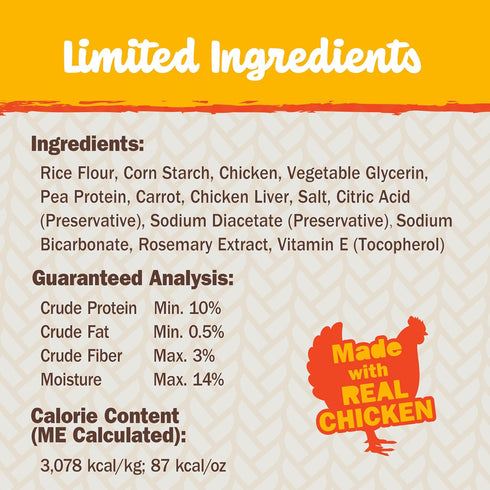 Cadet Chewalicious Chewy 'N Crunchy Braid Dog Treats, Rawhide-Free, Real Chicken, 3 Count
