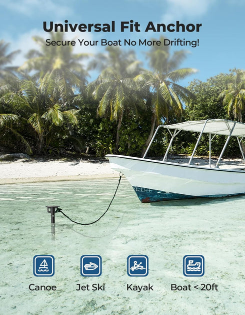 KEMIMOTO Boat Anchor, Kayak Anchor, Jet Ski Anchor for Shallow Water Safety Kit
