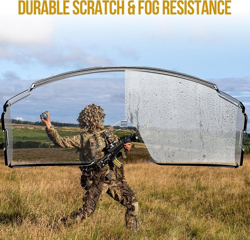 OneTigris Tactical Goggles, Over Glasses Anti Fog Tactical Eyeglasses, Safety OTG Protection with Interchangeable Lens