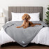 40x60 PetAmi Waterproof Dog & Cat Blanket, Pee Proof for Couch, Reversible, Soft Fleece, Washable, Light Gray