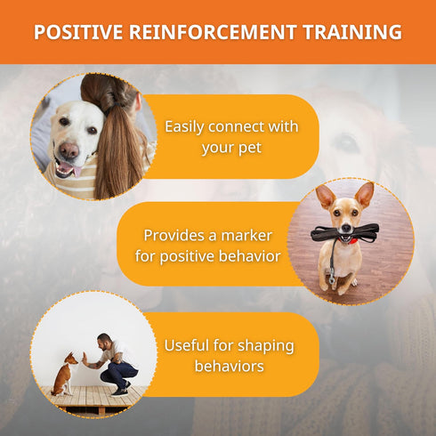 Dog Training Clicker, Pet Training Tool with Wrist Strap for Dogs, Cats, and Puppies
