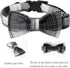Lionet Paws Dog and Cat Collar with Bowtie, Adjustable Grid Collar with Plastic Buckle for Small Pets