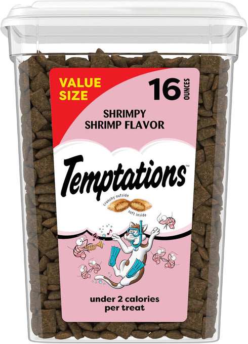 Temptations Cat Treats, Classic Crunchy and Soft Cat Treats, Shrimpy Shrimp Flavor,