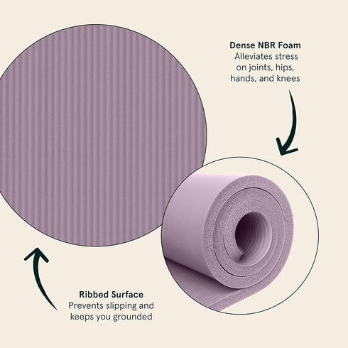 Retrospec Solana 1 Inch Yoga Mat for Home and Studio Use