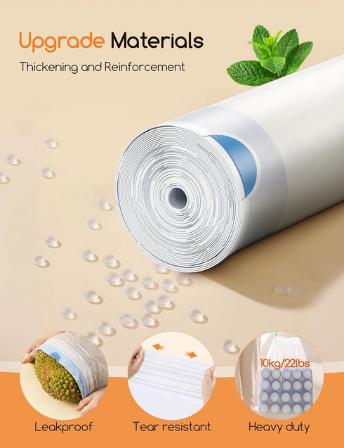 -120PCS MW-SC01/MW-SC02 6 (20 MeoWant Cat Litter Box Liner Heavy Duty Drawstring Trash Bags for MeoWant Automatic