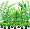 25pcs Green Aquarium Decorations, Fish Tank Plants, Plastic Decor, Fish Tank Accessories, Aquarium Decor