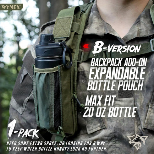 WYNEX Molle Tactical Pouches Water Bottle Carrier Holder, Tactical Accessories Backpack Strap Pouch