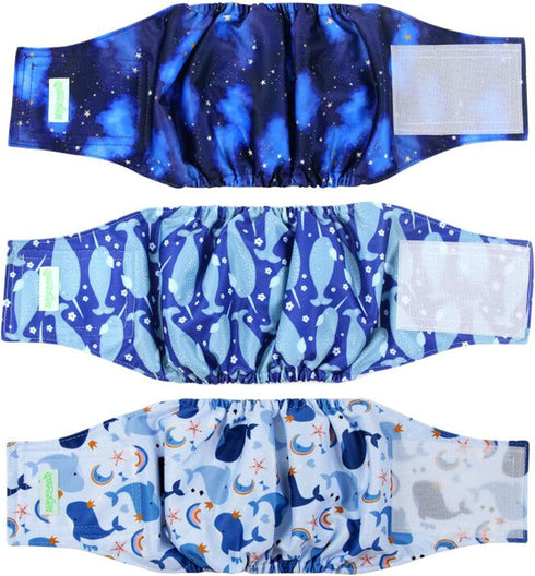wegreeco Washable Dog Diapers - Washable Male Dog Belly Wrap - Pack