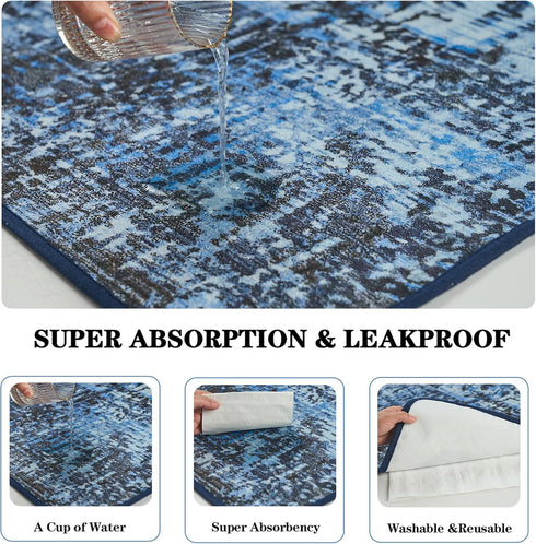 4 Pack 36"x24", Qeils Washable Pee Pads for Dogs, Reusable Super Absorbent Leakproof Potty Pads Non-Slip for Crate