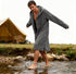 Weecreeture Hooded Towel Poncho with Zipper and Pocket, Surf Poncho for Men and Women, Beach Bath Changing Robe Cover