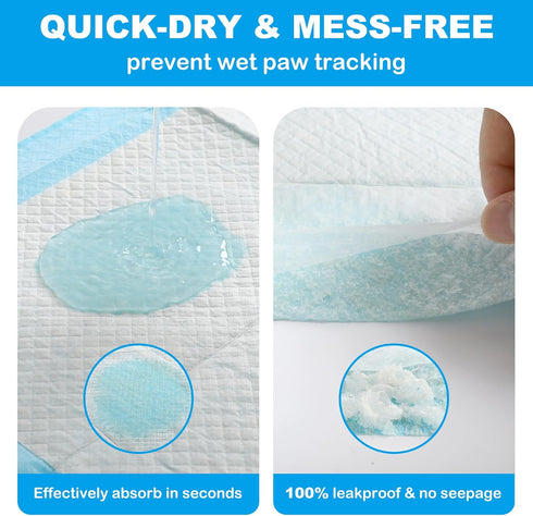 100 Count 23.6x23.6 6 Disposable Puppy Pads, in, Layer Pee Pads for Dogs,Super Absorbent Diaper Changing Pad, Dog Potty